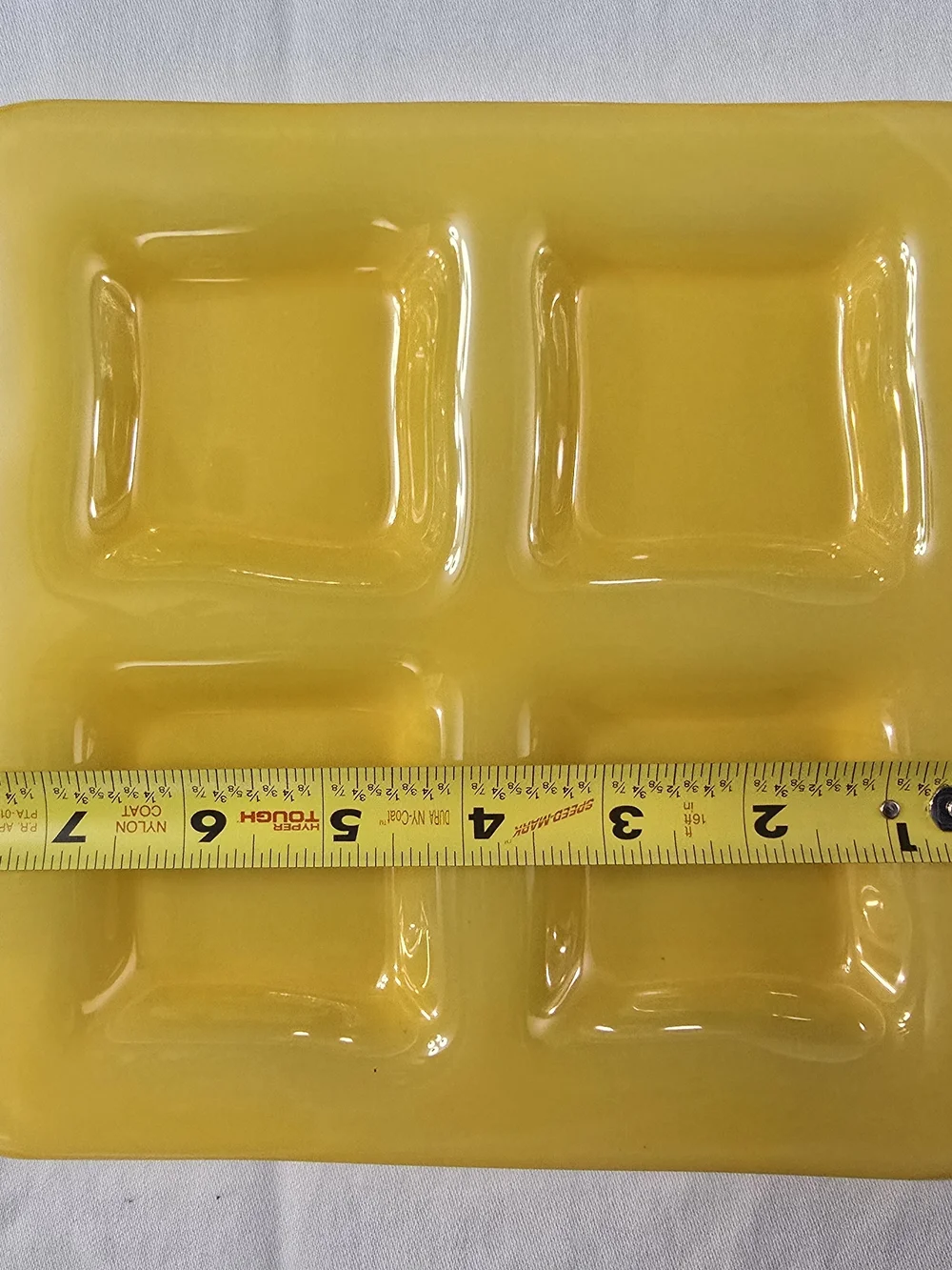 Izabel Lam 4 Compartment Art Glass Citrine Yellow 7.75